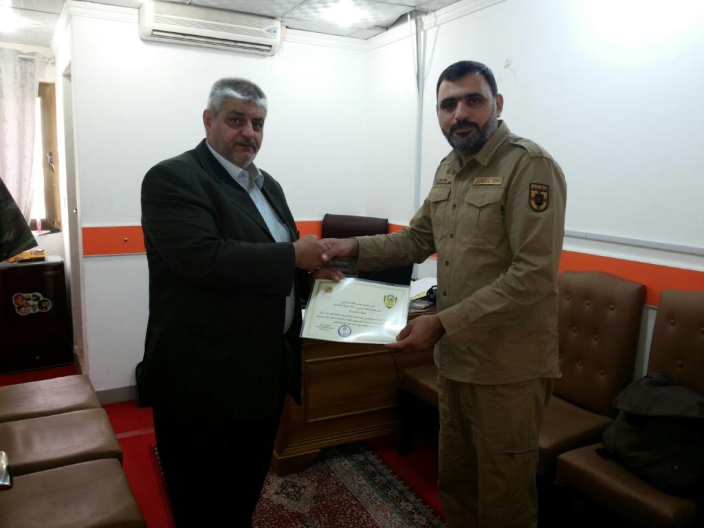 زيارة مدير قسم النشاطات الطلابية الى قسم الاعلام الحربي في قناة كربلاء 