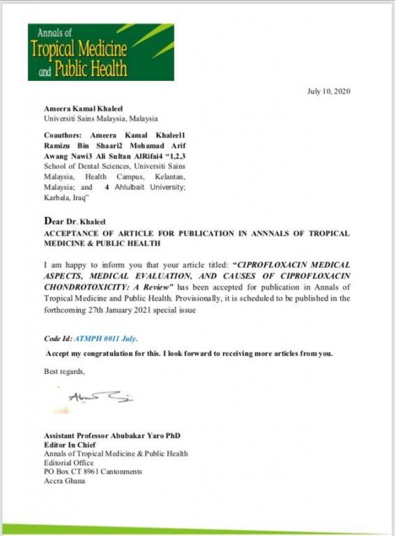 قبول 4 مقالات للنشر في مجلات عالمية 