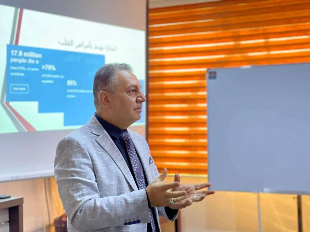 محاضرة بعنوان ( أمراض القلب والعوامل التي تساعد على انشرها) 