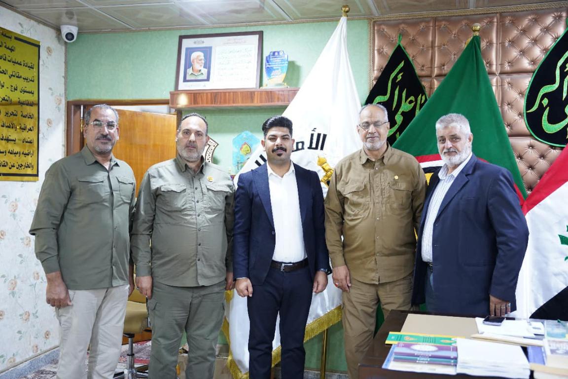 زيارة قيادة عمليات الفرات الأوسط للحشد الشعبي 